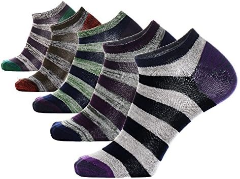 Womens ladies boys striped socks low cut ankle colourful cotton crew design funky quarter summer