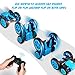 Crenova 1176A All-Direction RC Car for Kids, 1:24 4WD 2.4GHz Rechargeable Stunt Car Toy 7.5MPH 2-Sided Driving, 360° Spin & Tumble with Colorful LED Headlights