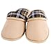 Ofoot Men's & Women's Casual Checked-Pattern Suedette Fabric Memory Foam Clog