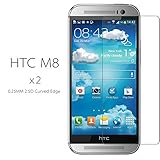 HTC M8 Screen Protector,STOUCH 2 Pack HTC M8 Tempered Glass Screen Protector,[0.25MM 2.5D Curved Edge] Bubble Free,Anti-Fingerprints,Oil Stains&Scratches Coating