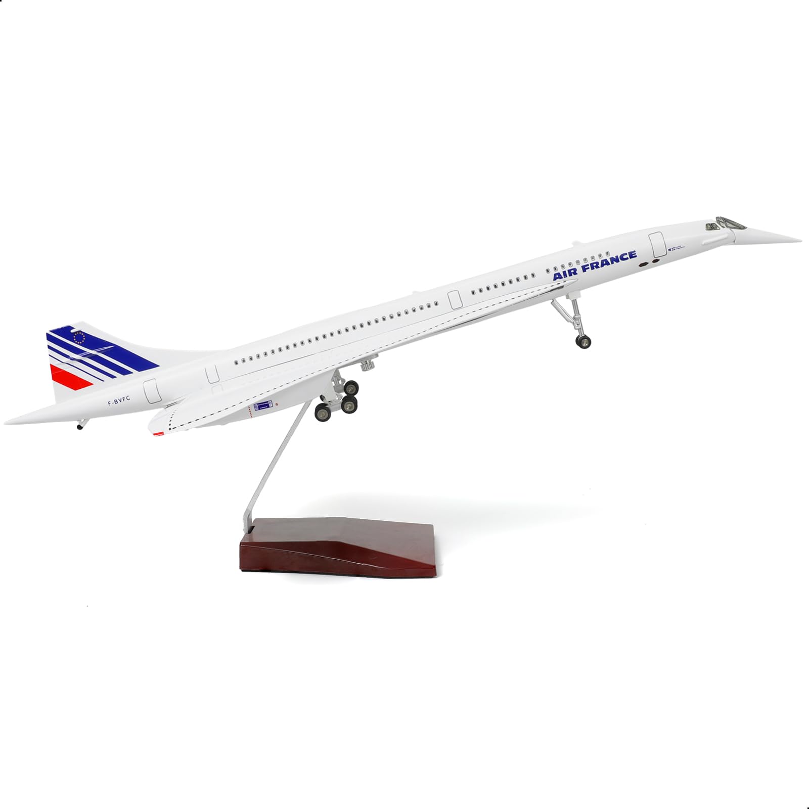 NUOTIE 1/125 Concorde Diecast Metal Aircraft Model Kit 19.7-inch Large Scale Simulation Display Aircraft Model Two Versions Available for Display Collections or Gift (France Airways) — image 1
