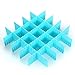8 Pcs Plastic DIY Grid Drawer Divider Household Necessities Storage Thickening Housing Spacer Sub-grid Finishing Shelves for Home Tidy Closet Stationary Makeup Socks Underwear Scarves Organizer (blue)