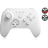 8Bitdo 64 Bluetooth Controller (White) - Retro Design | For Analogue 3D, Switch, Switch 2, Windows PC, and Android
