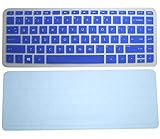 AutoLive 2-Pack Translucent Blue&Clear Ultra Thin Silicone Keyboard Skin Protector Cover for HP Stream 13-c002dx 13-c010ca 13-c010nr 13-c020ca 13-c030nr, Stream 14-z010nr, Split x2 13-a010nr 13 -a010dx 13-a012dx 13-m110dx 13-m010dx 13-g110dx 13z-p100 13-p110nr 13-p120nr Envy 14-k020us 14-k010us 14-k027cl 14t-k100 14-f020us 14-f021nr 14-f027cl 14-e021tx 14-e022tx 14-e023tx 14-e024tx 14-e034tx 14-e035tx 14z-n100 14z-n200 14-v063us TouchSmart 14