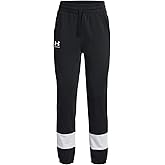 Under Armour Women's UA Rival Terry Colorblock Joggers Pants 1373069 (as1, Alpha, l, Regular, Regular, Black/White-001, Large)