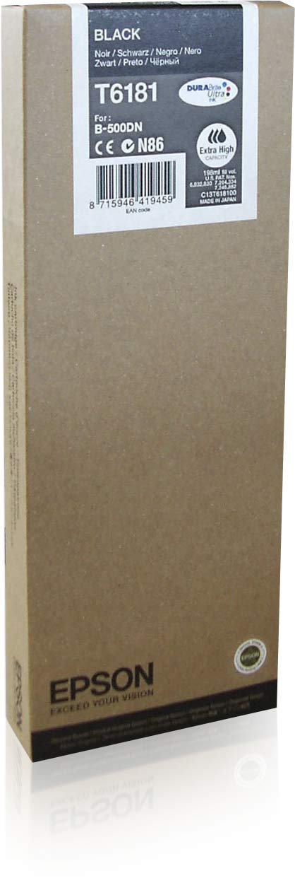 Epson T6181 Black Genuine, Ink Cartridge DuraBrite Ultra