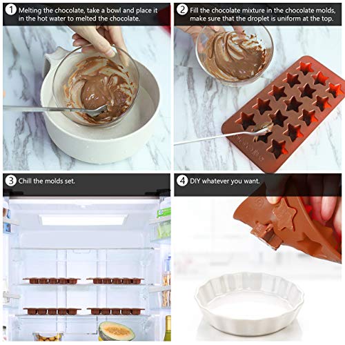 4 Kootek+Silicone+Chocolate+Chocolates+Decoration
