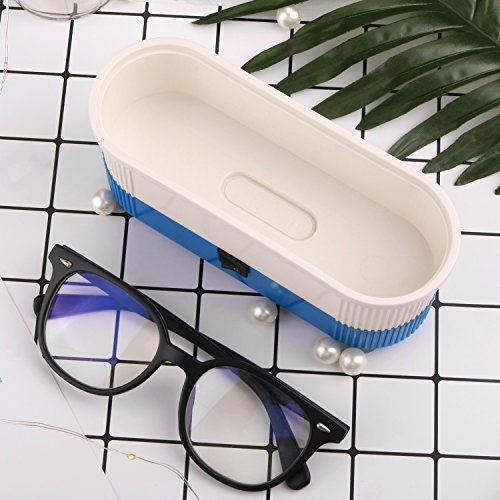 Ultrasonic Cleaner, Myriann Mini Cleaning Machine 300ml Tank for Jewelry Eyeglass Watches Business Commercial Home Use (Blue)