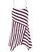 Summer Camisole Tops for Women,Vivilli Striped V Neck Handkerchief Hem Spaghetti Strap Tanks,Magenta White X-Large