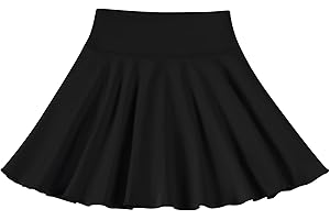 Kionio Toddler Baby Girl Skirts Flared Girls Mini Skorts Stretch Tennis Skater Uniform Athletic Skirts with Shorts Pockets