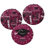 Maroon Congrats Grad Lanterns3 Per Unit