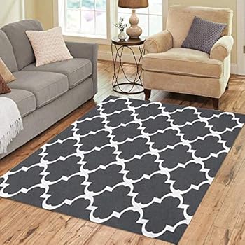 Pinbeam Area Rug Pattern Lattice in The Moroccan Abstract Arabesque Indian Home Decor Floor Rug 5' x 7' Carpet