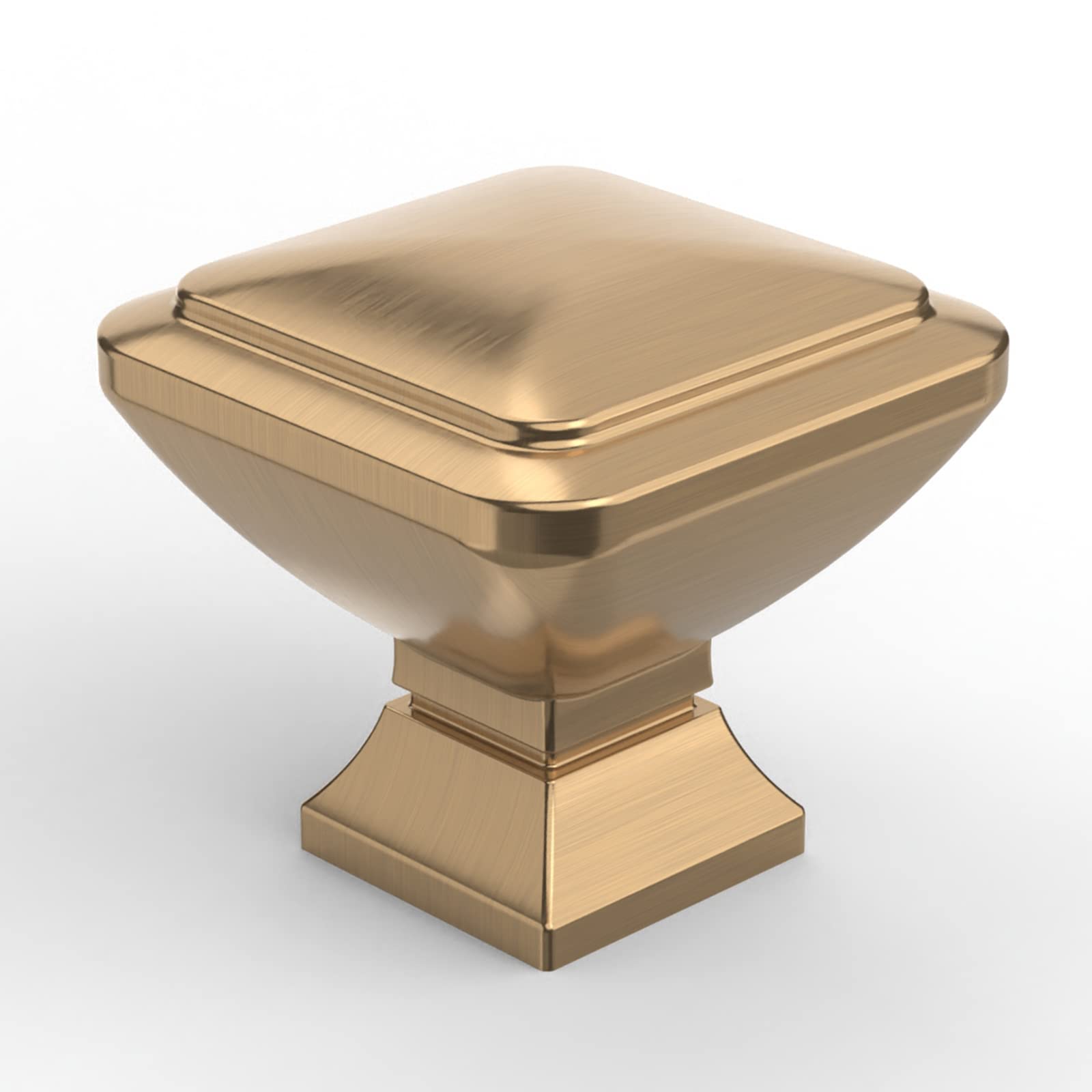Photo 1 of 9BUILD 10 Pack 1.2 Inch Champagne Bronze Square Cabinet Knobs - Kitchen Drawer Knobs