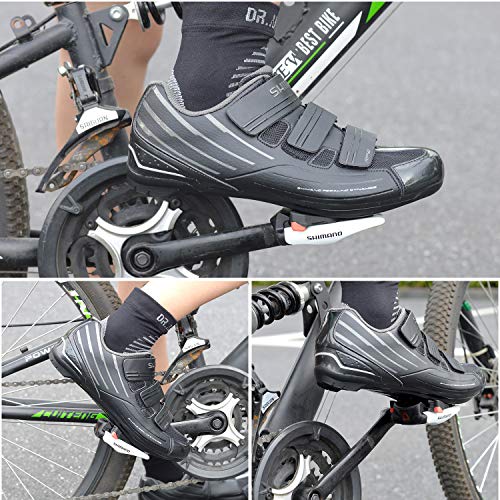 Inkesky Bike Cleats SPD-SL for Road Cycling - Compatible with Shimano SM-SH10 - Red - Thumbnail 6