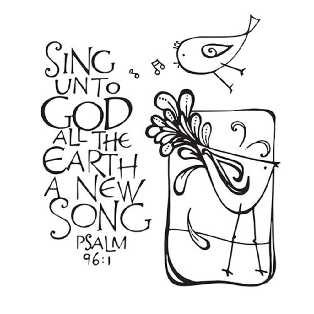 Spellbinders Sing Unto God Cling Rubber Stamp, Synthetic Material, Multi-Colour, 15 x 13.1 x 0.6 cm