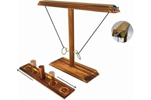 YWMSGM Ring Toss Game, Ring Throwing Game with Shot Put, Hook and Ring Throwing Game for Adults Kids, Fun Hook and Ring Game with Ladder