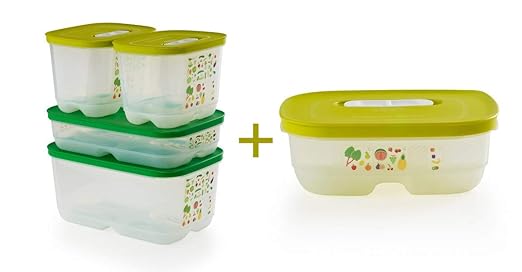 Tupperware - Juego de 4 recipientes para neveras: Amazon.es: Hogar