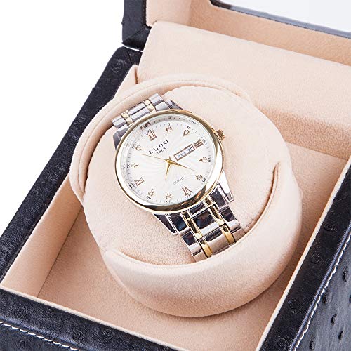 BUG HULL Watch Winder for Automatic Watches, PU Leather Watch Winder with Winder Space and Extremely Quiet Japanese Motor