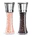 ESKONI Salt and Pepper Grinder - Set of 2 Premium Brushed Stainless Steel Salt & Pepper Shaker and Salt Mill Kitchen Gadget - 6 Oz Spice Grinder Rotor 5 Grade Adjustable Ceramic by La Maison