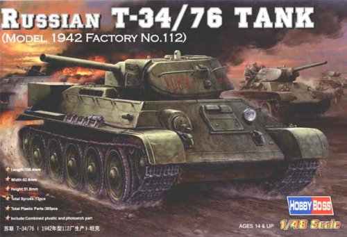Hobby Boss Russian T-34/76 Tank Model 1942 Vehicle Model Building Kit