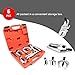 A ABIGAIL Front End Service Tools Set 5pcs Ball Joint Separator for Pitman Arm Tie Rod Puller with Red Suitcase Universal Use
