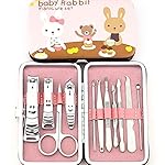 Spove Rabbit Manicure Set,Pedicure Set Grooming Kit Nail Clipper Care Personal Set - Stainless Steel --11pcs in 1 Set