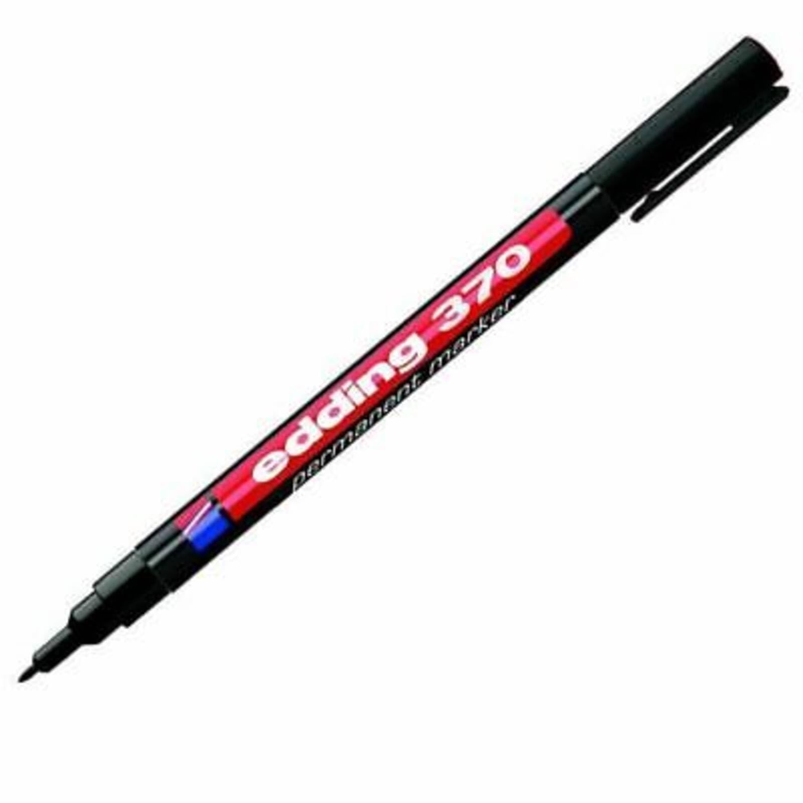 edding 370 Permanent Marker Pen – 1mm Bullet Tip – Black – Pack of 10