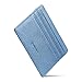 MEKU Slim Front Pocket Leather Wallet Business Credit Card Case Sleeve Minimalist Wallet with ID Window Blue