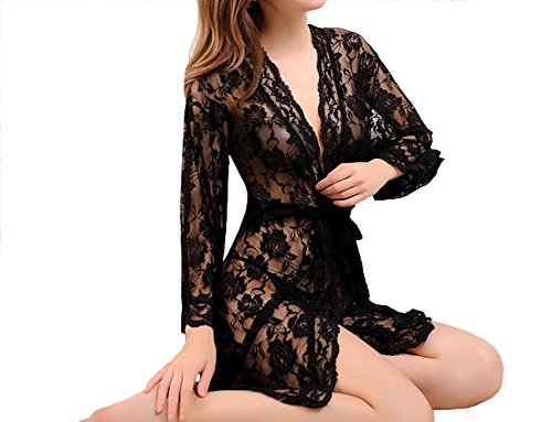 DLZ women's black rose sexy lingerie