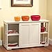 SilkWood Studio Pacific Sliding Doors Stackable Cabinet, White