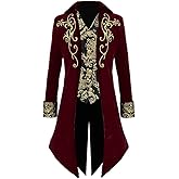 Apocrypha Mens Medieval Steampunk Tailcoat Victorian Prince Jacket Frock Coat