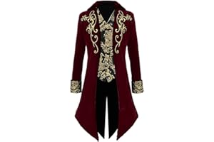 Apocrypha Mens Medieval Steampunk Tailcoat Victorian Prince Jacket Frock Coat