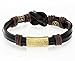 Regetta Jewelry Authentic Tribal Leather Wristband Surf Black Mens Bracelet