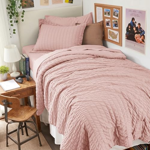 HYMOKEGE Rose Gold Comforter Set Twin XL