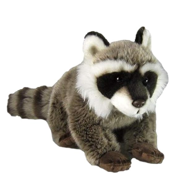 Uni-Toys Plüschtiere, Stofftiere, Kuscheltiere ca. 25 - 35 cm (Waschbär, grau-Hellbraun)