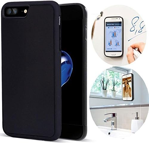 Samsung Galaxy S8 Case, AIRY CASES Anti Gravity Phone Case Magical Nano Can Stick to Wall, Glasses, Whiteboards, Tile and Smooth Flat Surfaces - Hands-free Selfies — Black