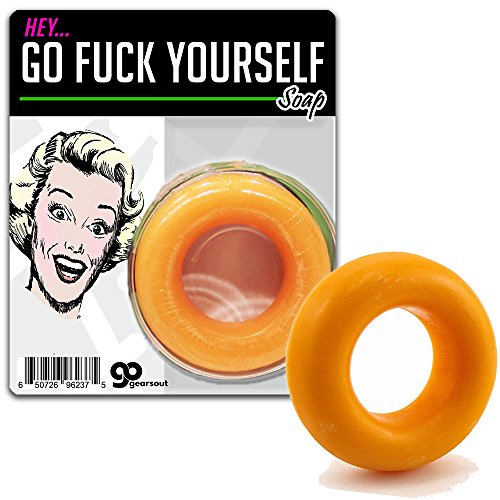 Go Fuck Yourself Soap â€“ Gag Gifts for Men - Naughty Gag Gifts â€“ Stocking Stuffers for Men â€“ Potty Mouth Gifts â€“ Swear Word Gifts â€“ Millennial Gifts â€“ Willy Washer Insults