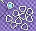 YC 50pcs 14x14mm Antique Silver Heart Beads Loose Metal Beads Craft DIY Jewelry Making Findings Charms Pendants