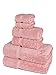 Chakir Turkish Linens Luxury Spa and Hotel Quality Premium Turkish Cotton 6-Piece Towel Set (2 x Bath Towels, 2 x Hand Towels, 2 x Washcloths)