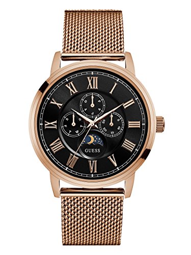 GUESS Men's Quartz Stainless Steel Casual Watch, Color:Rose Gold-Toned (Model: U0871G5)