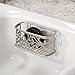mDesign Kitchen Sink Suction Holder for Sponges, Scrubbers, Soap - Satin