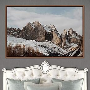 signwin Framed Canvas Wall Art Snow Mountain Cool...