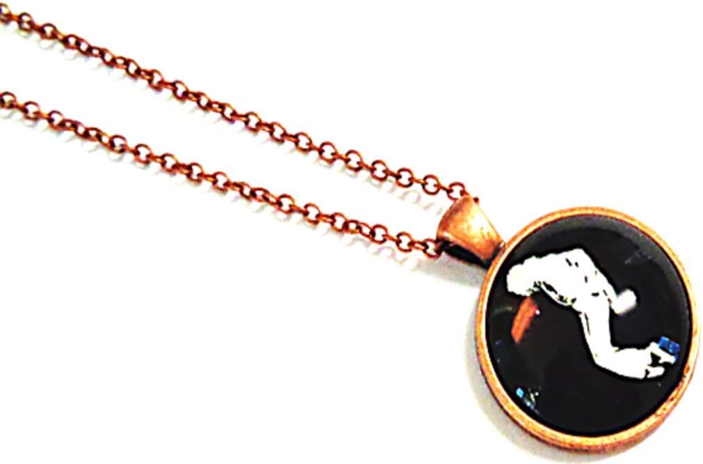 Antique Glow in The Dark Michael Jackson Inspired Design Necklace Unisex