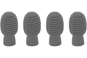 4Pcs Silicone Drum Mute Quiet Drum Dampener for Apartment Practice Drumstick Silicone Tip Rebound Control Pad(grey)