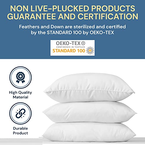 White Goose Down and Feather Body Pillow Pillows Size 20 Inches x 60