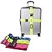 Wuudi Heavy Superior Strength Extra Long Cross Luggage Strap Suitcase Travel Belt Travel Tags Accessories (Fluorescent green)