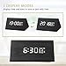 Wooden Clock, LED Digital Smart Alarm Clock With 3 Levels Adjustable Brightness & 3 Groups of Alarm Time, Triangle USB/4AAA Battery Powered Sound-Controlled, Displays Time Date Temperature and Humidit