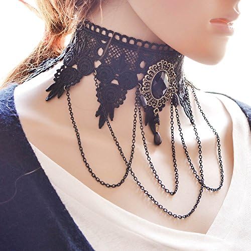 Gothic Choker Lace Necklace, Choker Necklaces For Women, Choker Necklace With Pendant, Choker Necklaces