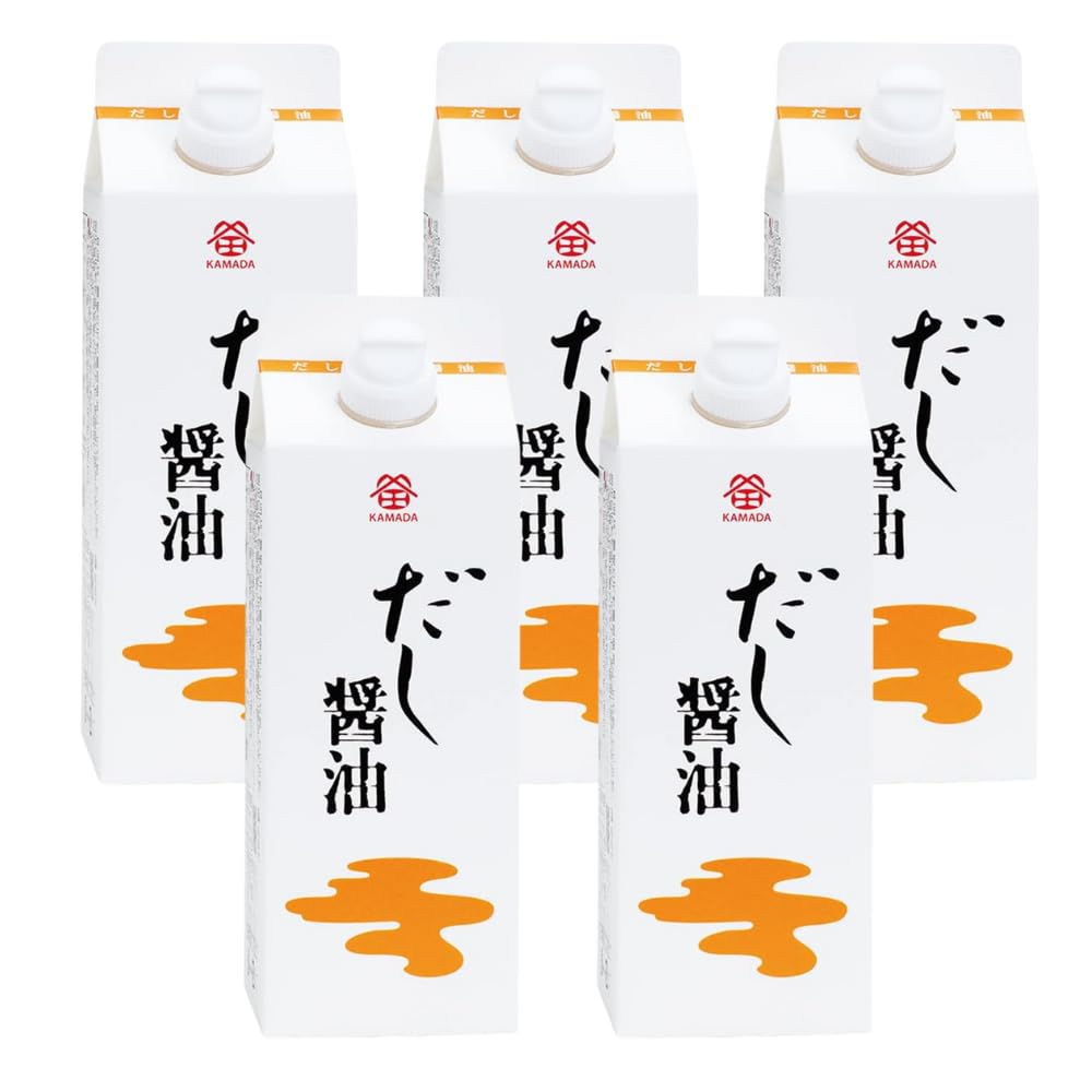 鎌田醤油 だし醤油500ml × 5本セット みかんみかん本舗ステッカー付き の商品画像