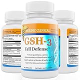 Nordic Clinical’s GSH-3 Cell Defense, (60 capsules, 30Day supply).Antioxidants and Detoxifier with NAC, ROC, SelenoExcell. Promote glutathione, for Protection against free radicals. Boost Antioxidant.